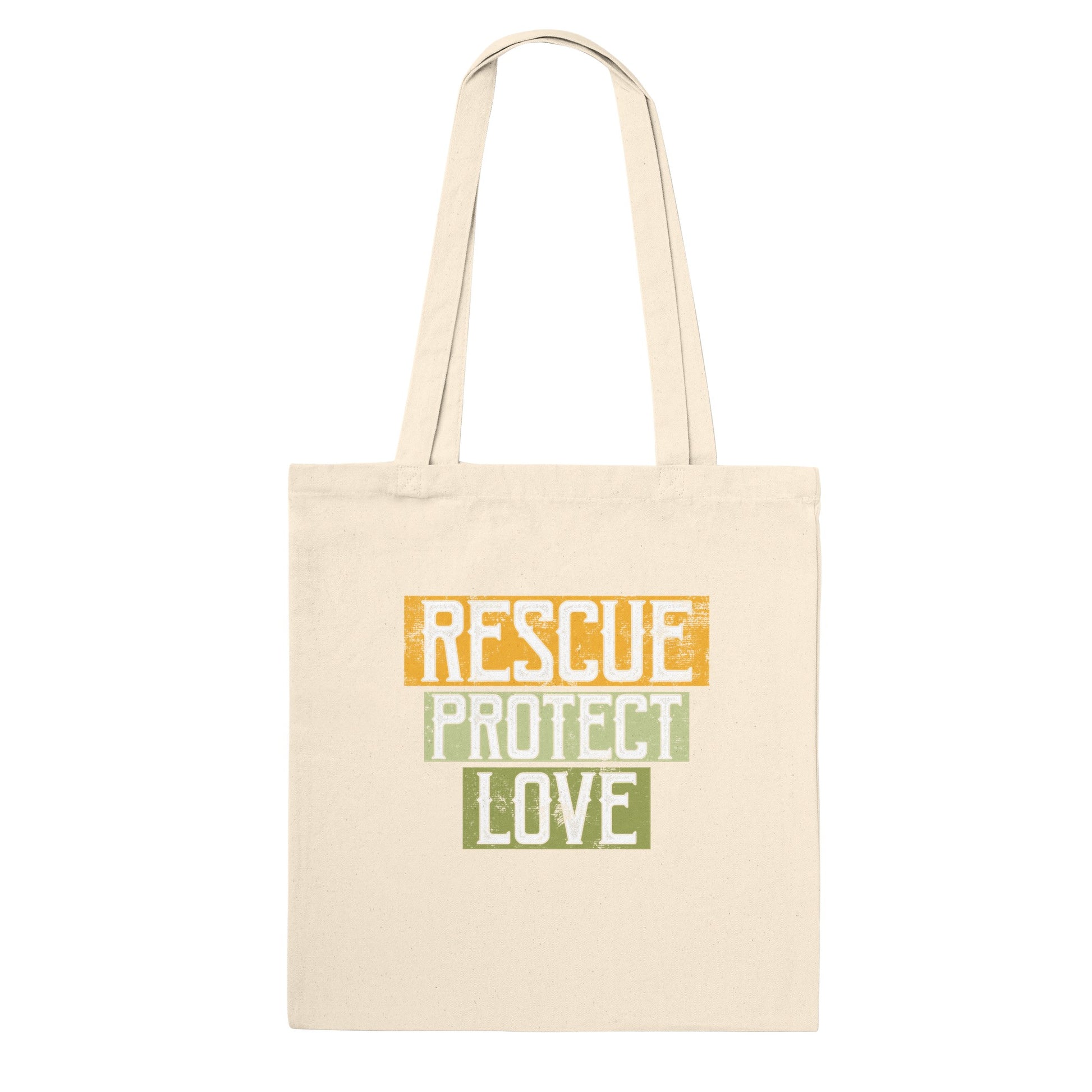 Borsa in cotone rescue protect love-vivocolour