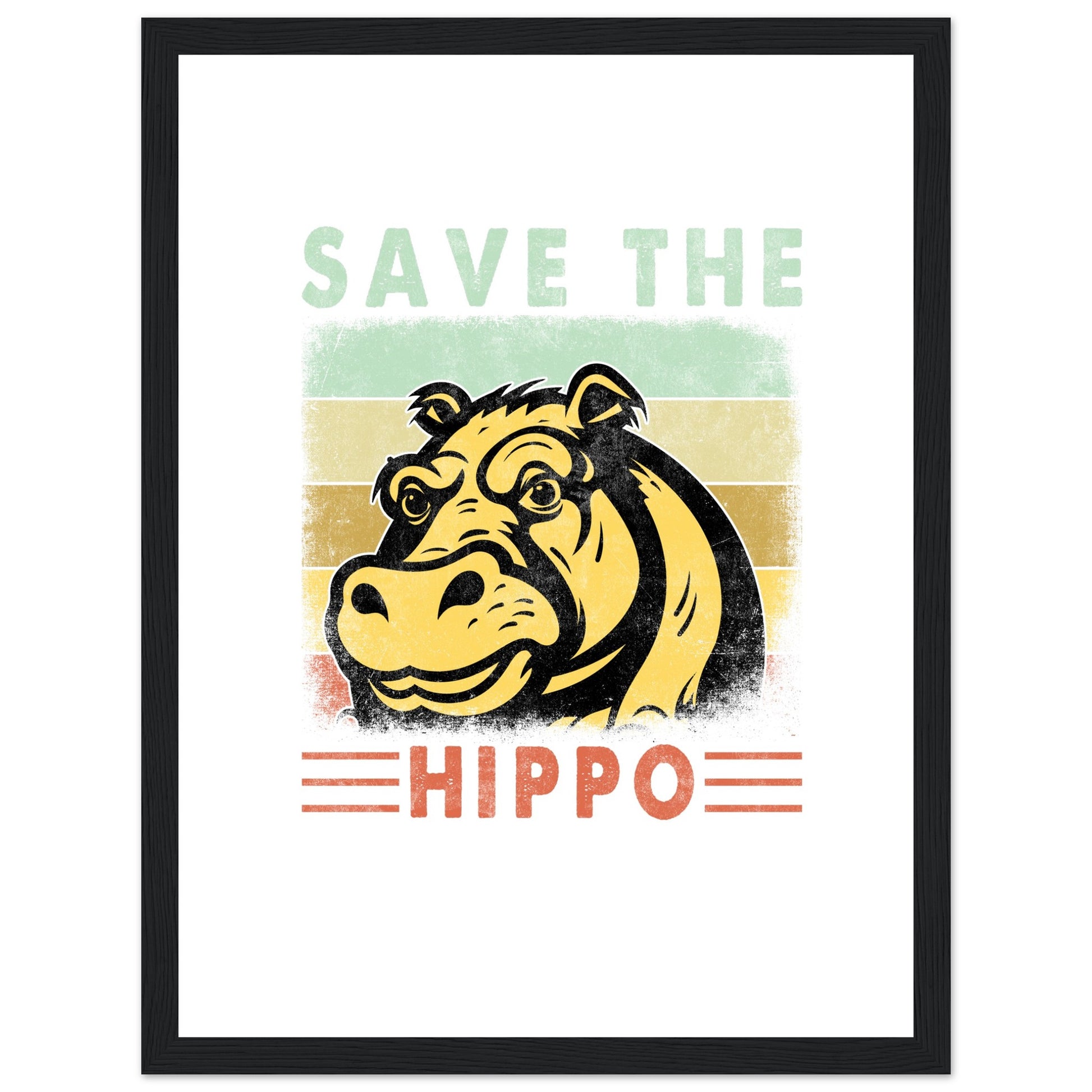 poster save the hippo-vivocolour