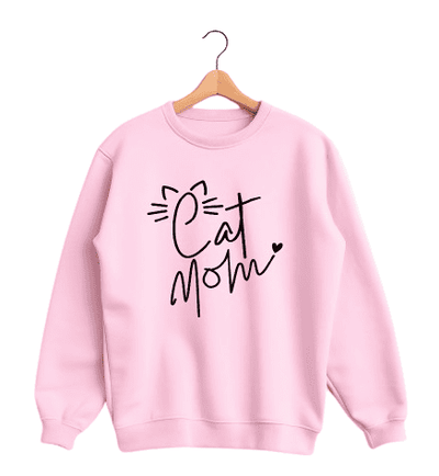 Felpa cat mom girocollo donna