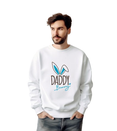 Felpa sportiva uomo daddy bunny - vivocolour